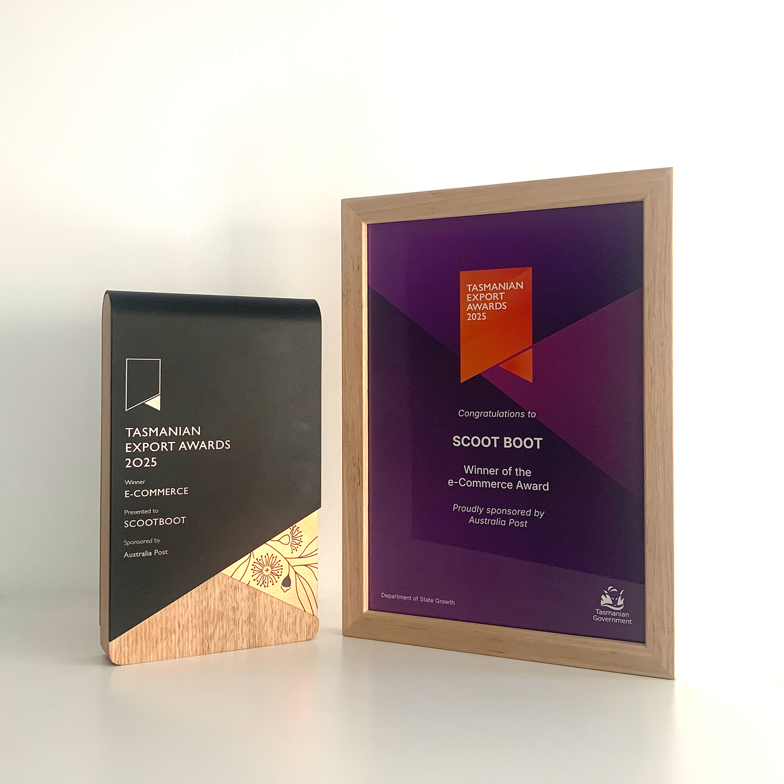 Scootboot Wins Australia Post e-Commerce Category at 2025 Tasmanian Export Awards Hobart, 19 September 2025