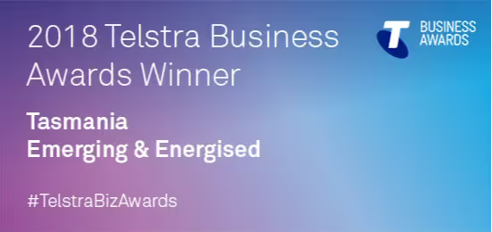 Telstra Tasmania Emerging and Energised winner 2018 logo